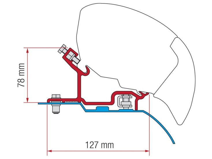 Fiamma F80/F65 adaptador Ducato H3