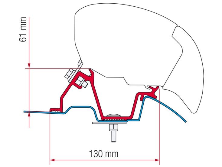 Fiamma F80/F65 adaptador Crafter Sprinter High Roof