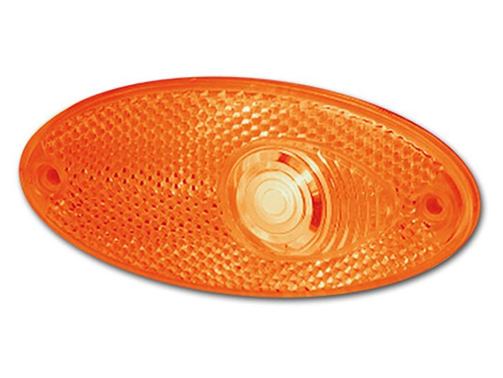 Hella luz de posición lateral halógena ovalada naranja