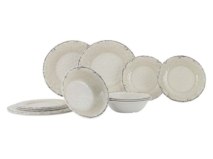 Gimex Stone Line Sand vajilla de 12 piezas