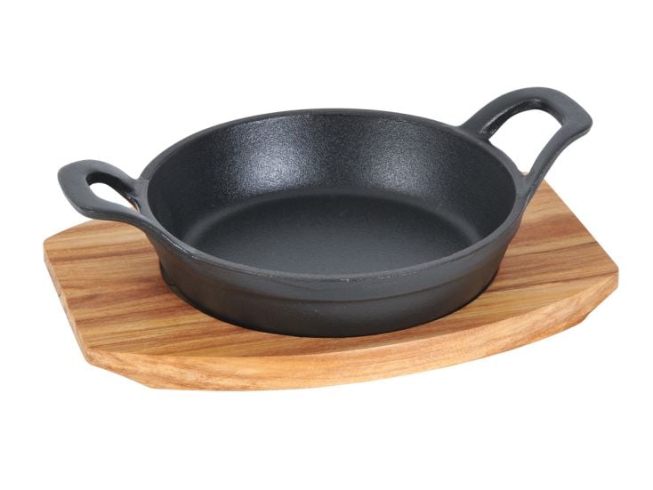 Cast Iron bandeja de horno de hierro fundido de 15 cm