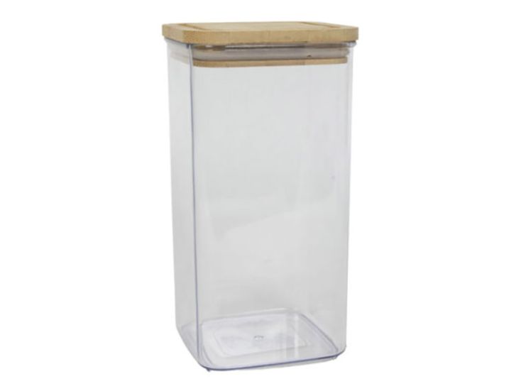 Recipiente de 0,9 litros con tapa de bambú