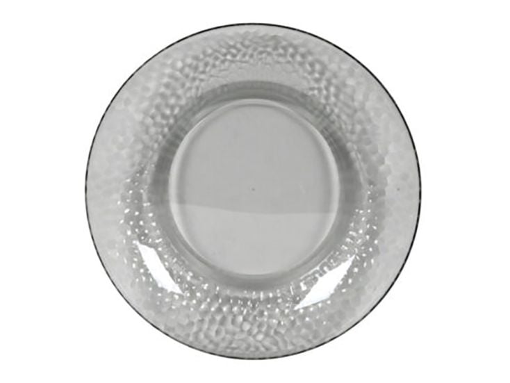 Plato gris transparente de Ø27 cm