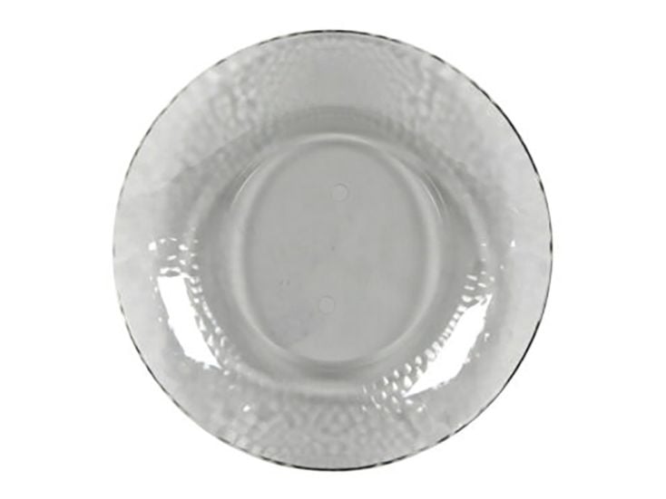Plato gris transparante de Ø20 cm