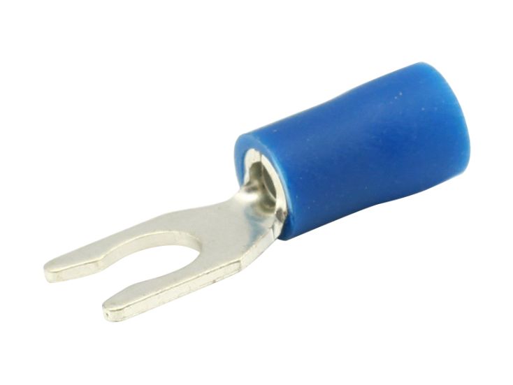 Terminal de horquilla de cable azul 4,3 mm