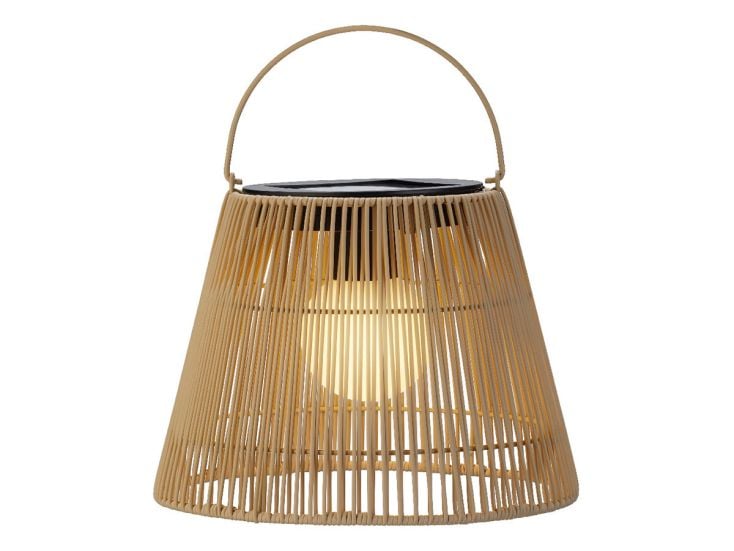 Lumineo Natural lámpara solar de mesa de mimbre
