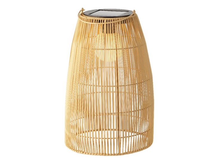 Lumineo Natural lámpara solar steady de mimbre