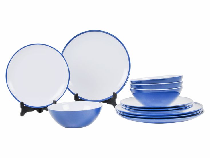 Kampa Midnight Blue set de vajilla de 12 piezas