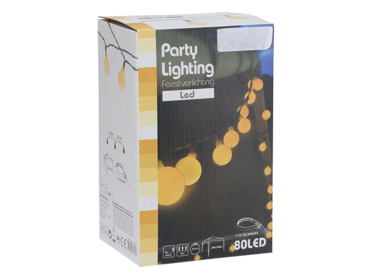 Party Lighting guirnalda de fiesta con 80 luces LED