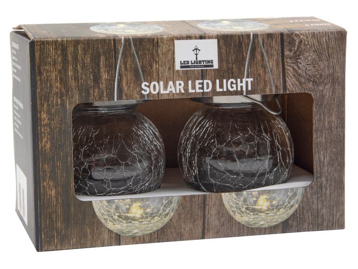 Led Lighting lámparas colgantes solares craqueladas