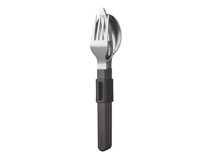 Mepal silueta Nordic Black set de cubiertos de 3 piezas