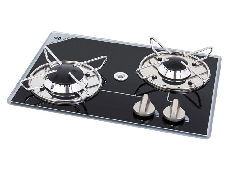 Navy Load cocina a gas vidrio 38 x 28 con 2 quemadores