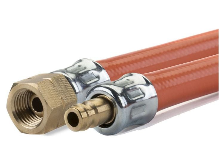 Obelink 1/4" izquierda x manguera de gas PVC cierre rápido - 3 m