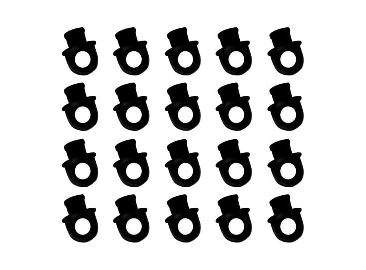 Obelink Ösi ganchos para cortinas (20 piezas) - negros