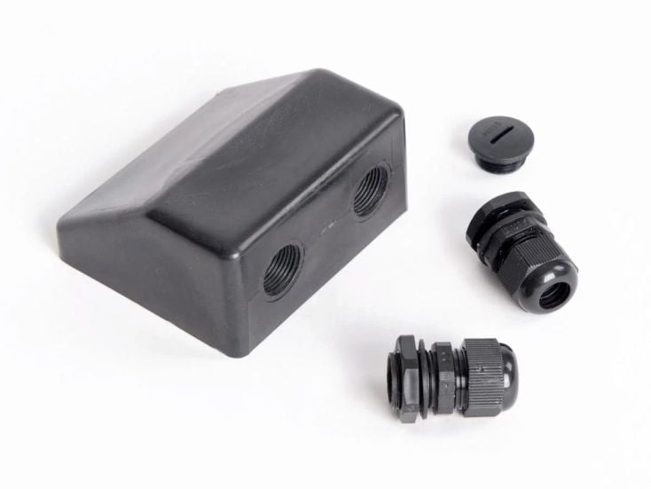 Obelink pasacables doble - Negro