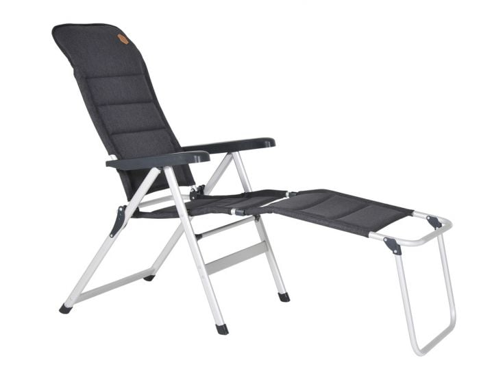 Obelink Ibiza Luxe Grey silla reclinable con reposapiés