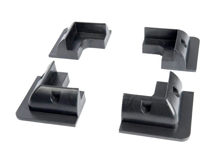 Obelink Solar soportes de esquina (4 piezas) - Negro