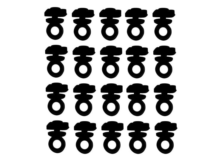 Obelink topes con rosca (20 piezas) - negro