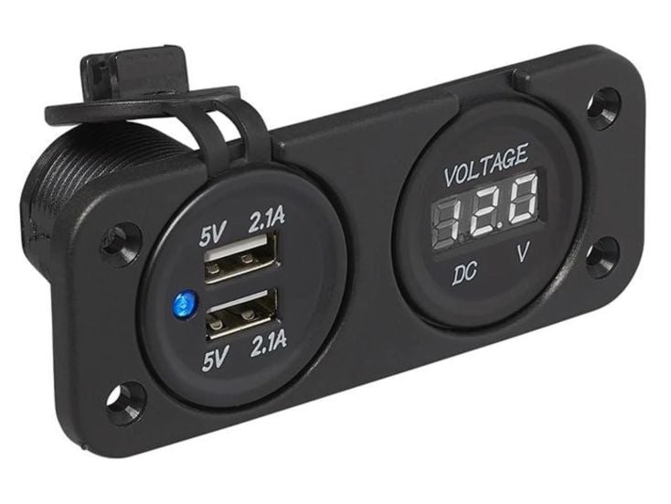 ProPlus 6-30V voltímetro de 6-30 V y kit de 2 USB incorporados