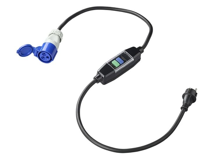 ProPlus enchufe Schuko a cable reductor CEE con interruptor diferencial