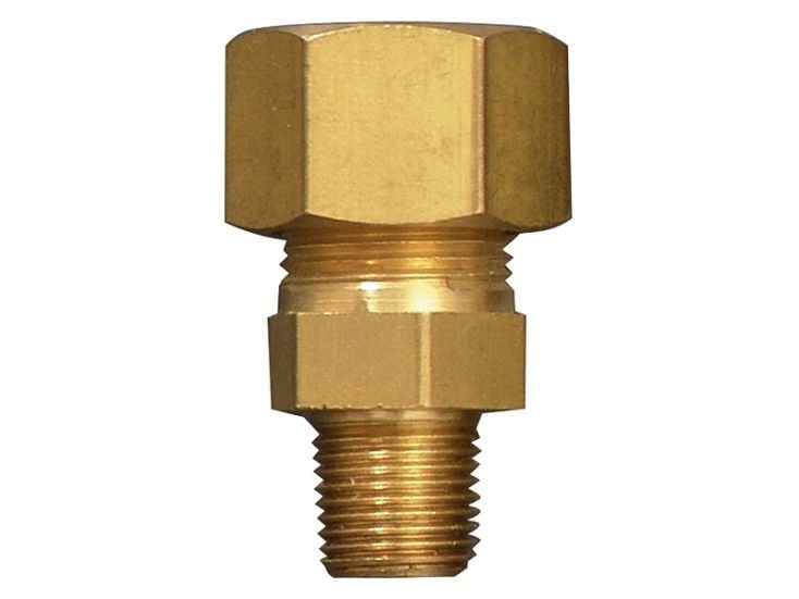 Gimeg conexión recta exterior de 1/4 pulgadas x 6/8