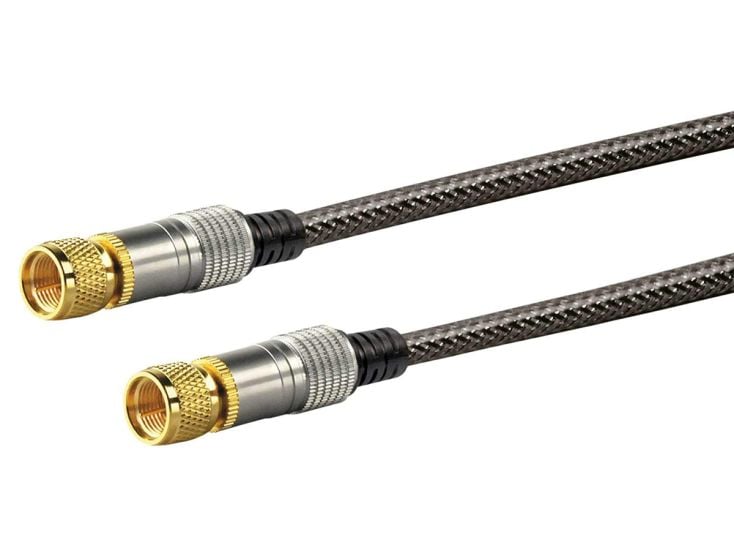 Schwaiger Black conector F cable de satélite - 1,5 metros