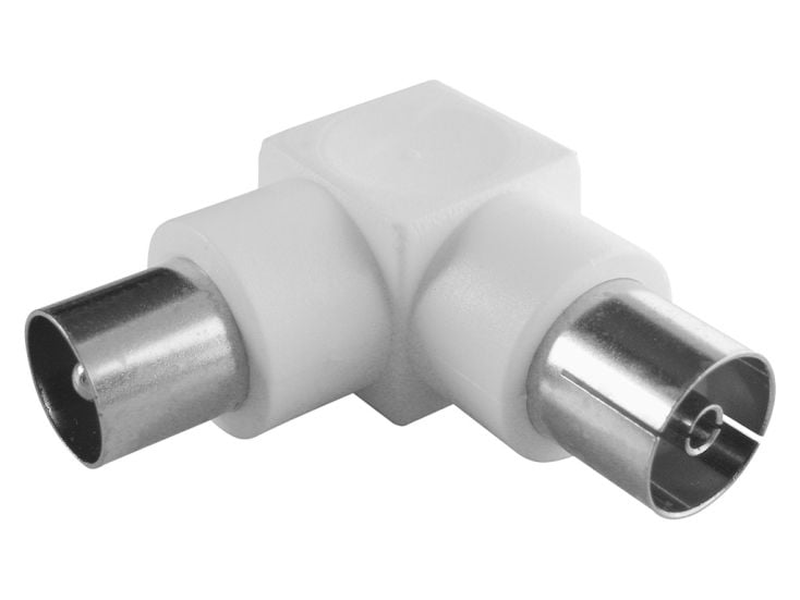 Schwaiger adaptador coaxial en ángulo macho a hembra
