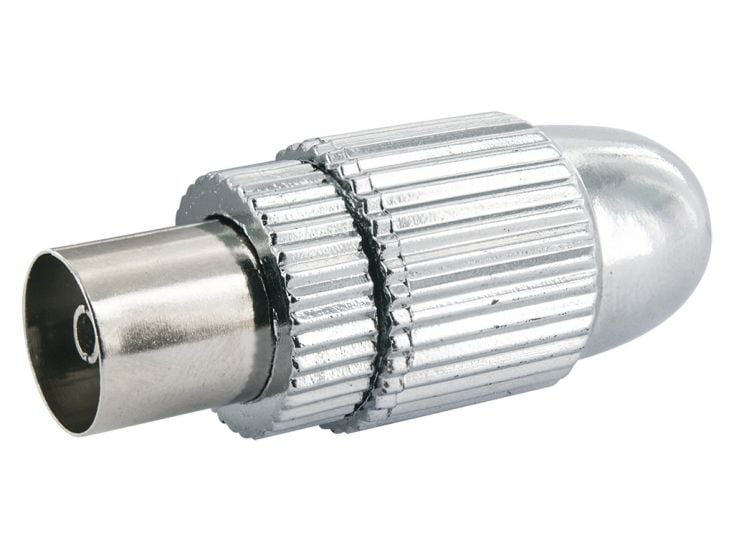 Schwaiger conector hembra coaxial IEC metal