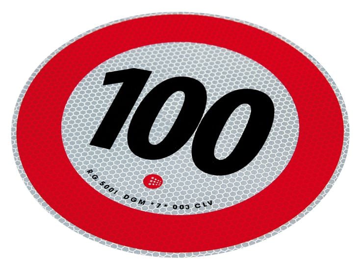 100 km/h pegatina de marcado