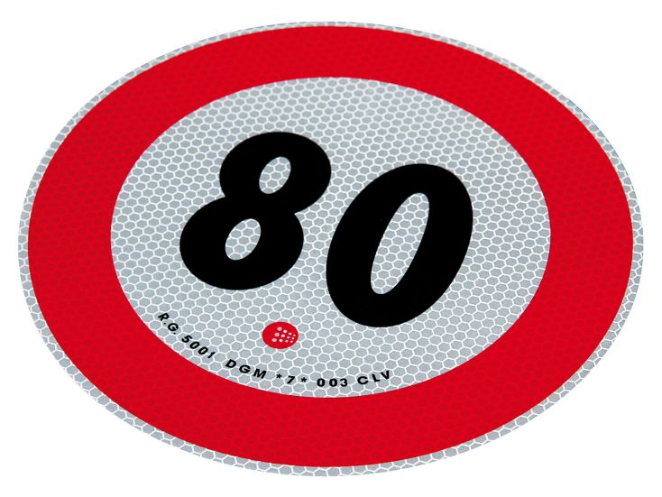 80 km/h pegatina de marcado