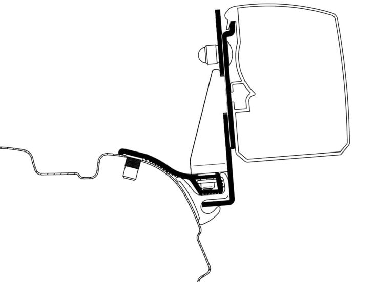 Thule adaptador 3200 VW T5/T6 Multirail Reimo LWB