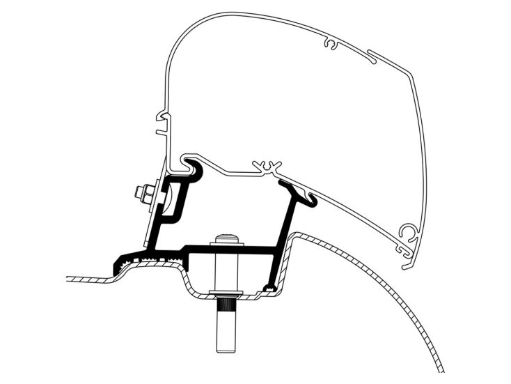 Thule Omnistor adaptador Sprinter Crafter High Roof