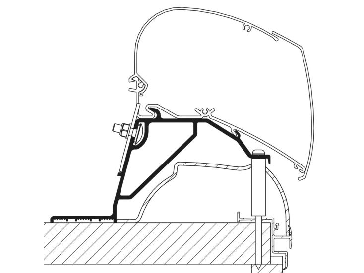 Thule Omnistor adaptador Hobby serie 6/9 desde 2014