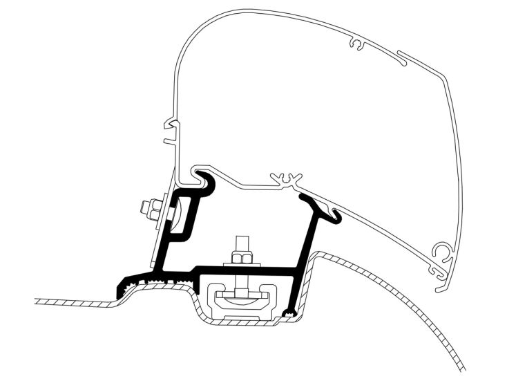 Thule Omnistor adaptador Sprinter Crafter con Roof Rail