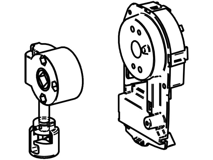 Thule Omnistor tapa interna & mecanismo de giro izquierda 8000