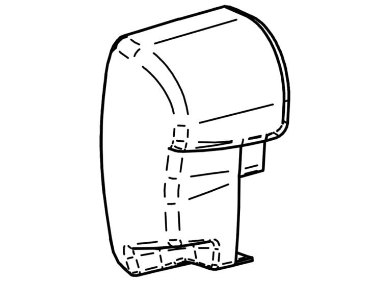 Thule Omnistor tapa final izquierda cassette 8000 - Crème