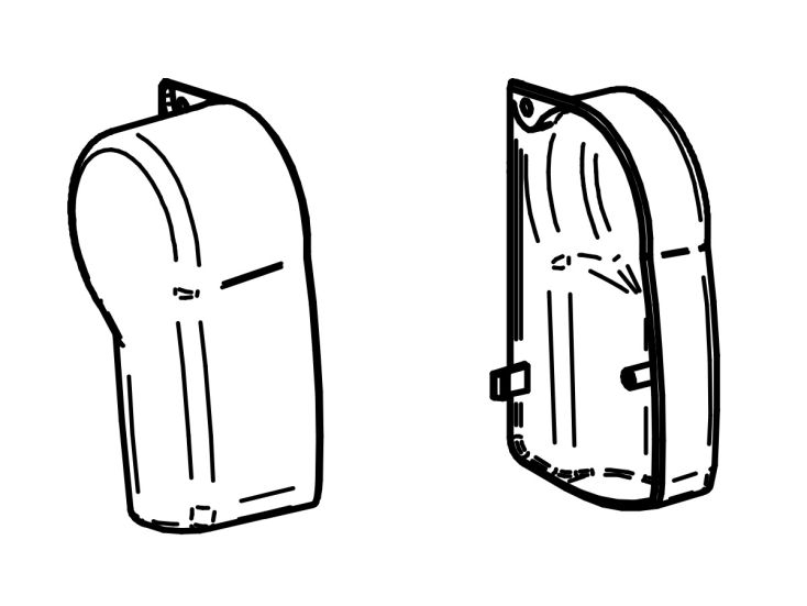 Thule Omnistor set de tapas finales de casete 4900 Blanco