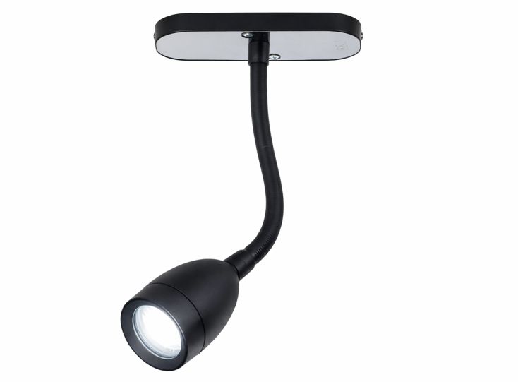 Foco de superficie USB flexible Travelleds - negro