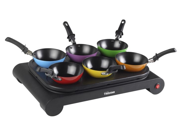 Trisstar pequeñas sartenes colores set de wok