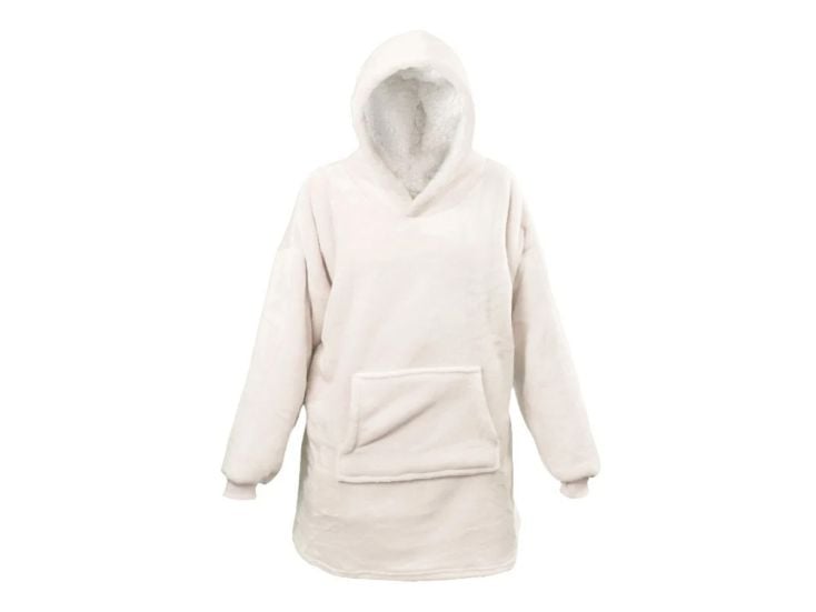 Unique Living sudadera extra grande con capucha - Dove White