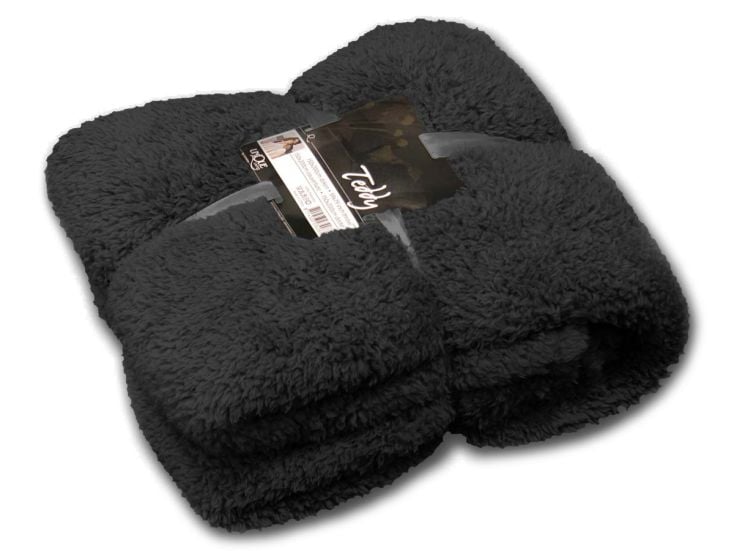 Unique Living Teddy manta sherpa - Black