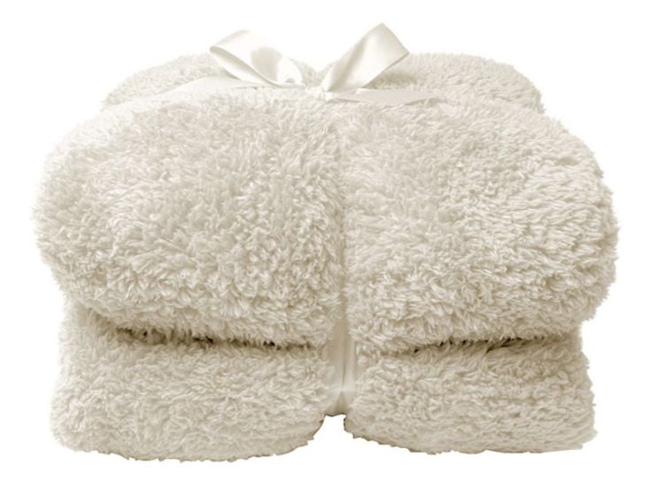 Unique Living Teddy manta sherpa - Dove White