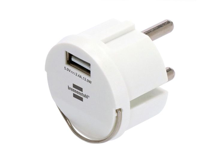 USB enchufe adaptador 2,4 A- Blanco