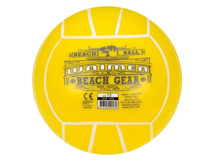Waimea balón de playa de 13 cm de PVC - Yellow