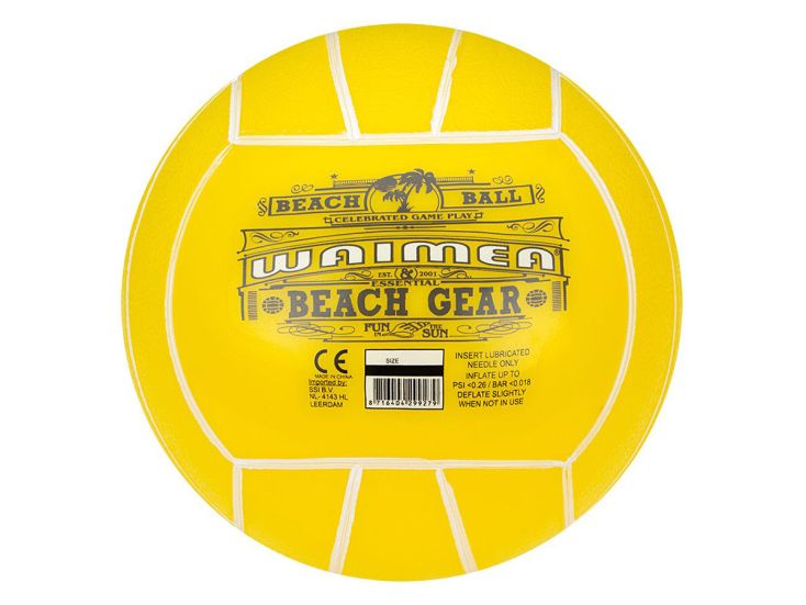 Waimea balón de playa de 21 cm de PVC - Yellow