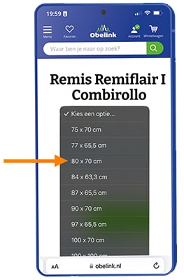 maten selectie remis remiflair I combirollo